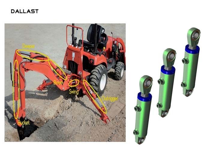 Industrial Piston Type Hydraulic Cylinder Stainless Steel Excavator Boom Arm Bucket